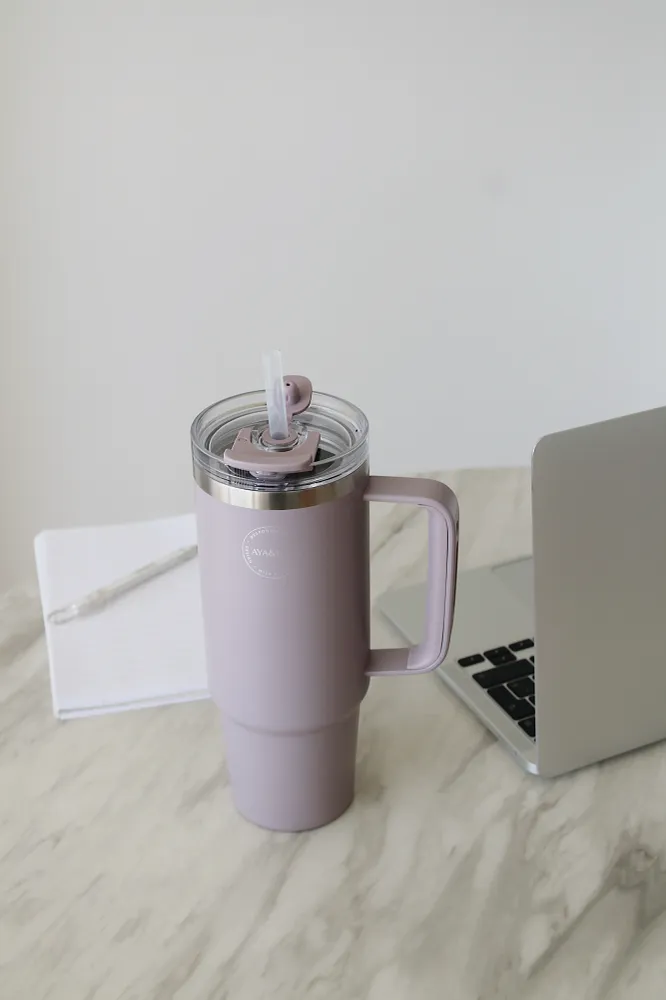 Zester Grater AYA&IDA - Thermo Cup Straw - Lavender - 885ML