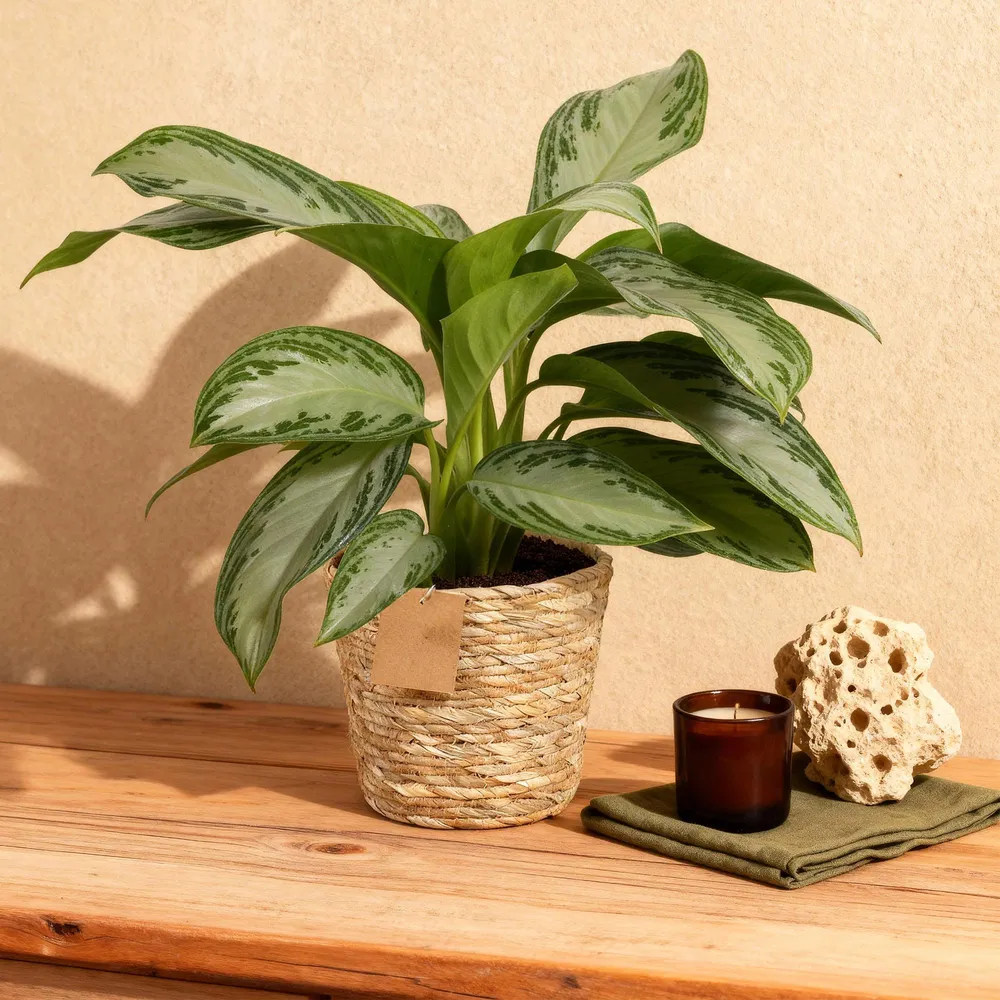 Aglaonema Silver Bay – Sæt med 2 – Potte 17 cm – Højde 70 cm