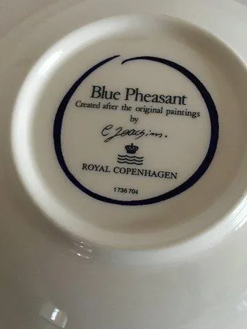 Royal Copenhagen Blå Fasan Dyb Tallerken No 704