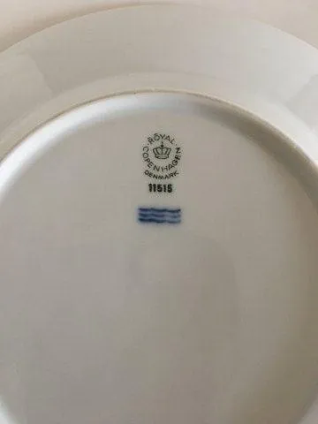 Royal Copenhagen Hvid Vifte Dyb Tallerken No. 11515