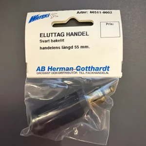 Eludtag håndtag – sort bakelit, 55 mm
