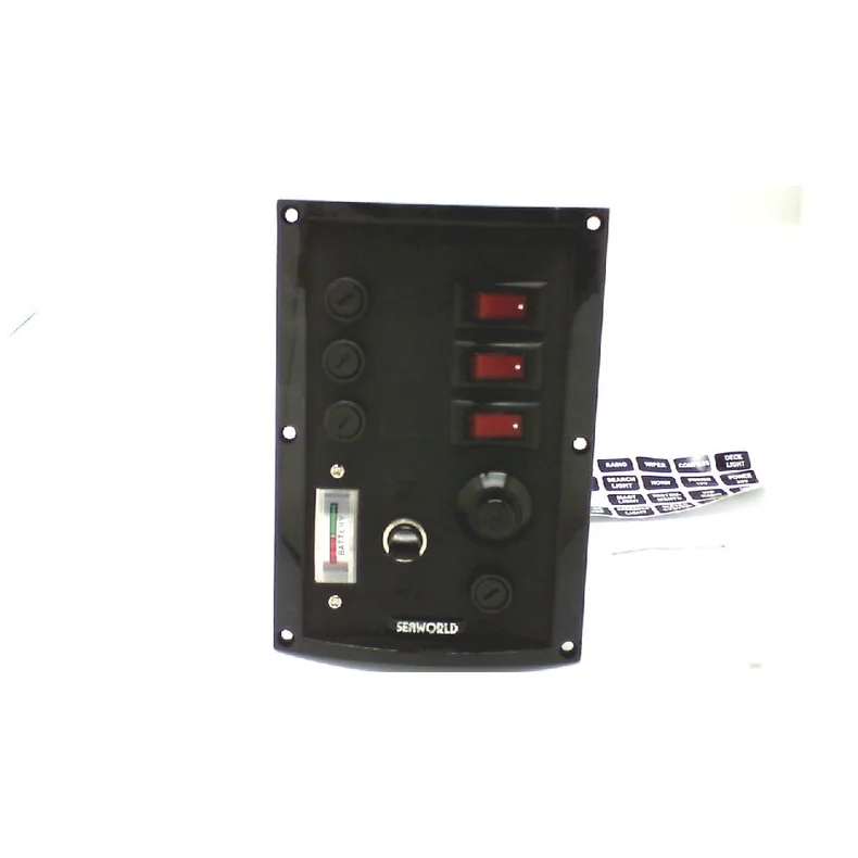Kontaktpanel 3.kont. Med bat.test, horn