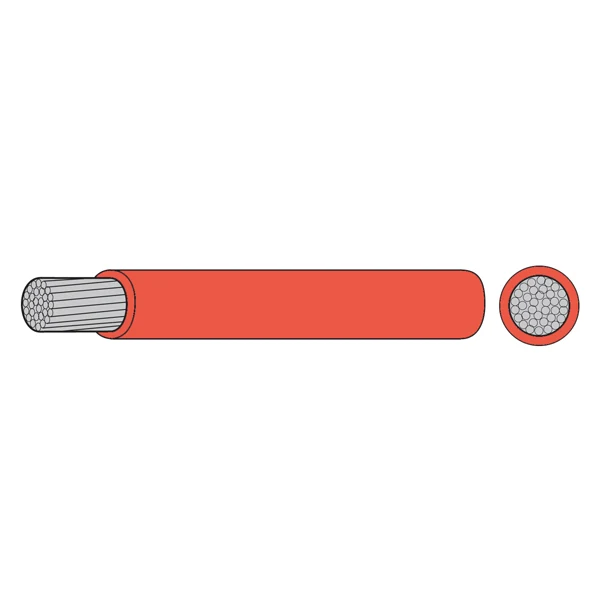OceanFlex marinekabel fortinnet rød 6.0mm2 - 1 meter