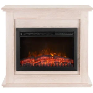Ferretti Cloe Elektrisk Pejs med Sonoma Eg Portal – Hyggelig LED Flammeeffekt