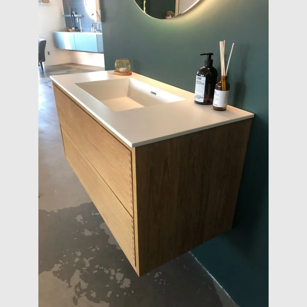 Corian bordplade med vask - Curva FCU52-30 - dybde 48cm 62cm