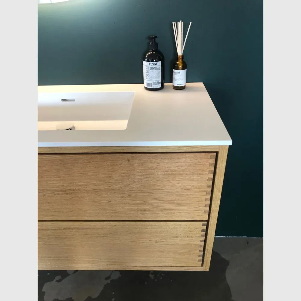 Corian bordplade med vask - Curva FCU52-30 - dybde 48cm 62cm