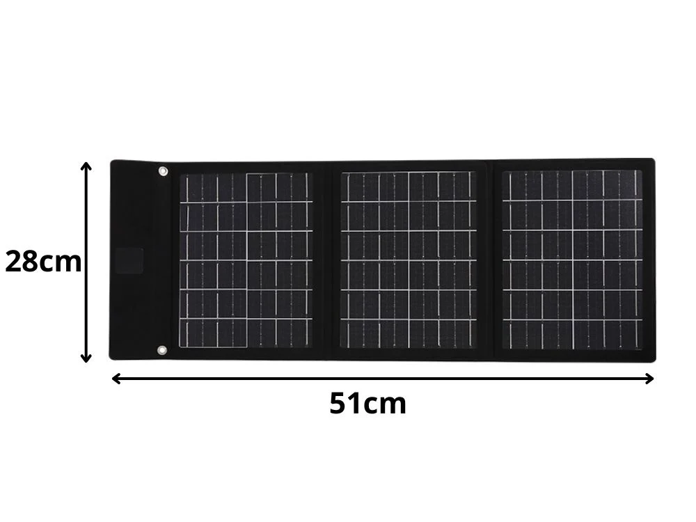 Foldbart 20W solcellepanel med USB