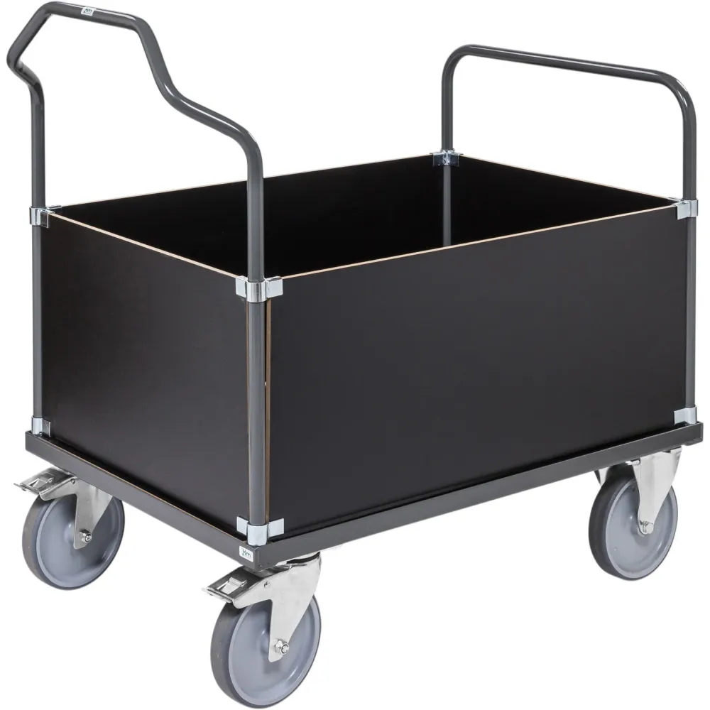 Kongamek kassevogn L1290xB800xH1065mm mørkegrå/sort