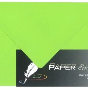 Kuvert C6 120g lime tekstureret 10stk.
