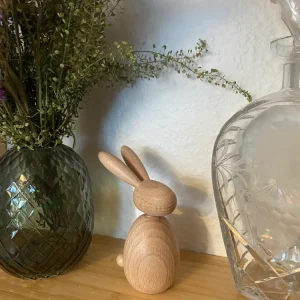 Kanin siddende H10 cm bøg natur