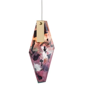 Bomma Fragments Pendant - Maxi Flamingo Mint / Brushed Gold