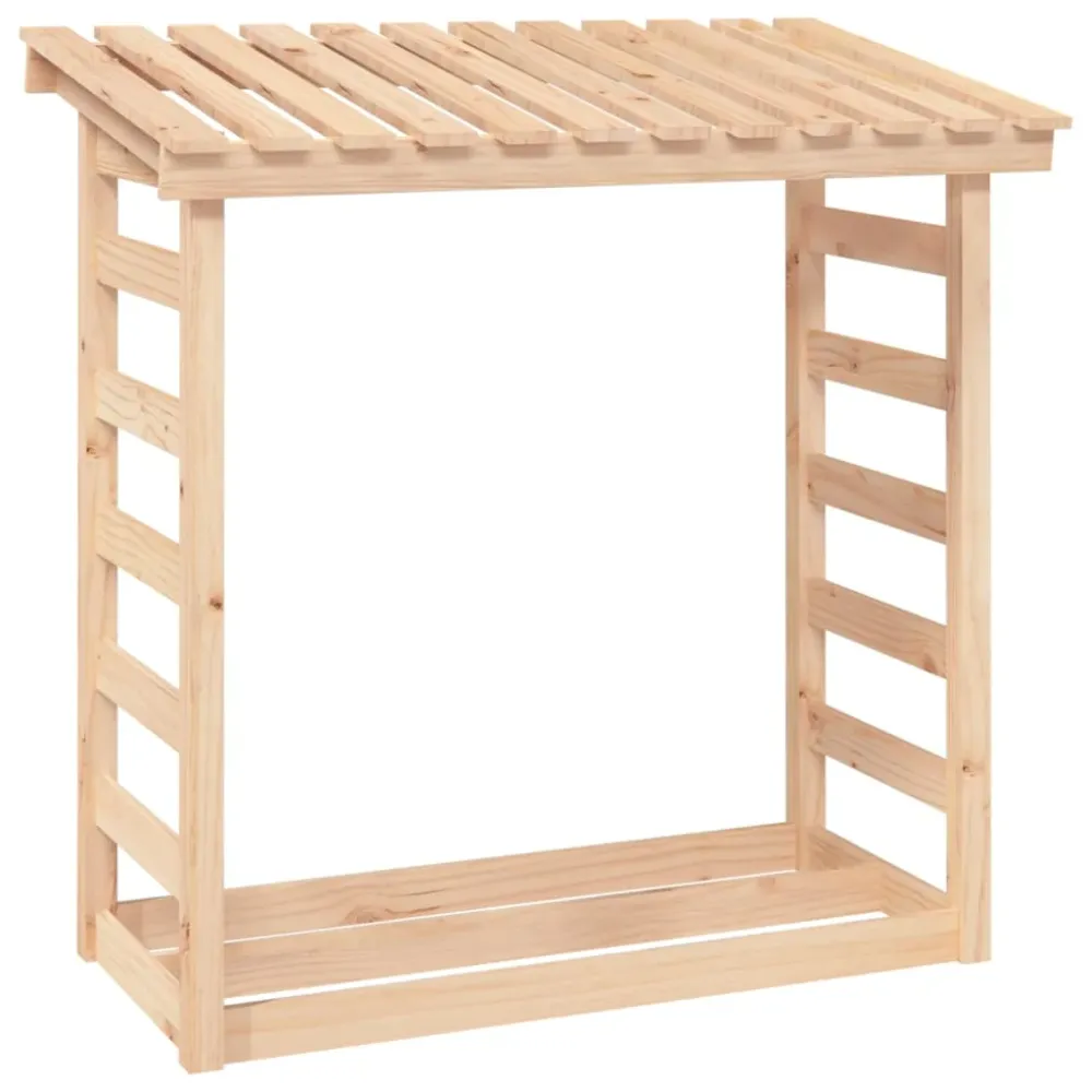 Brændestativ 108X64,5X110 Cm Massivt Fyrretræ Hvid