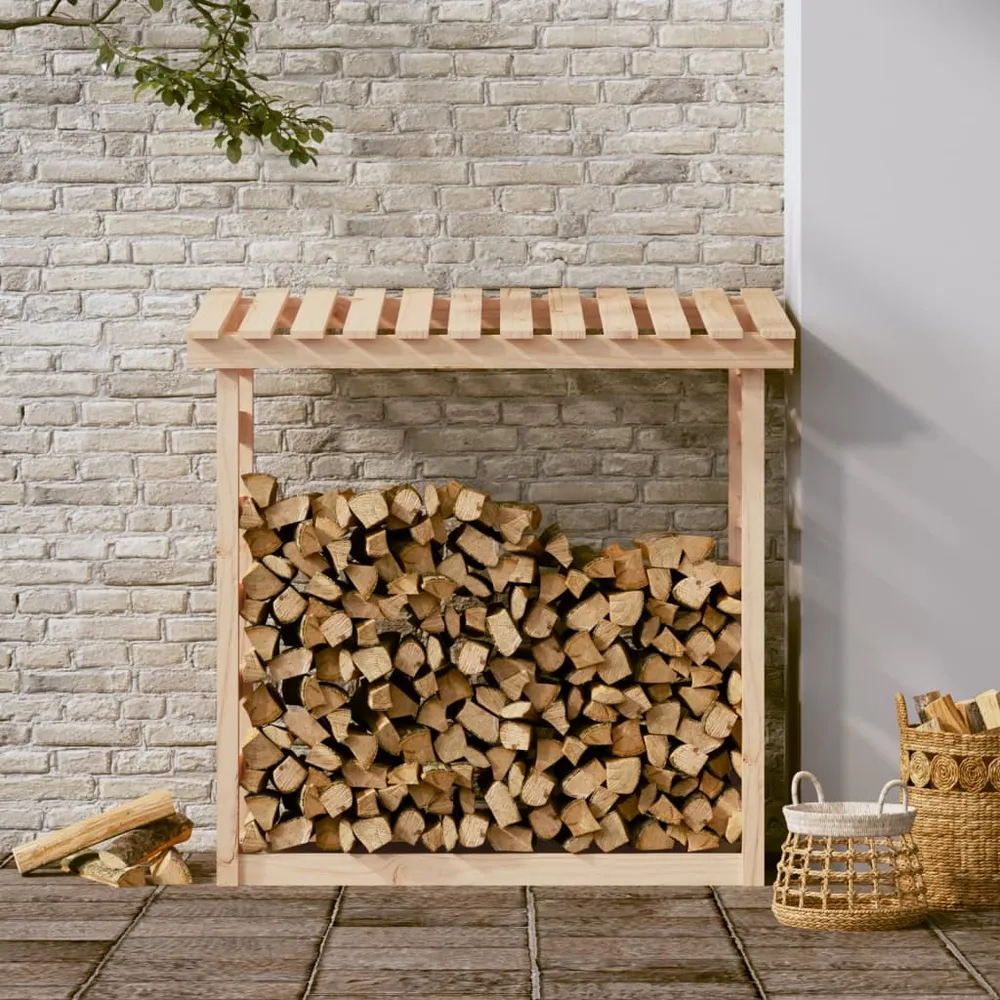 Brændestativ 108X64,5X110 Cm Massivt Fyrretræ Hvid