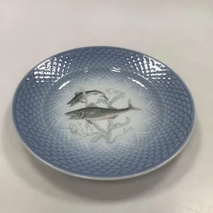 Bing og Grøndahl Blå Tone Fisketallerken Motiv 10 Makrel No. 716