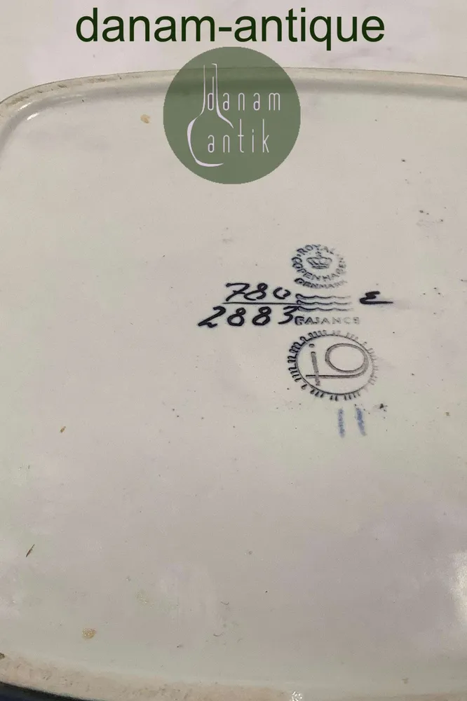 Royal Copenhagen Fajance Skål med blå dekoration No 780/2883