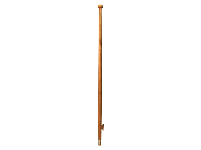 Eude, Teaktræsflagstang med Teak-klamp og Rustfrit Stålhus, 589081 – Størrelse: 125cm