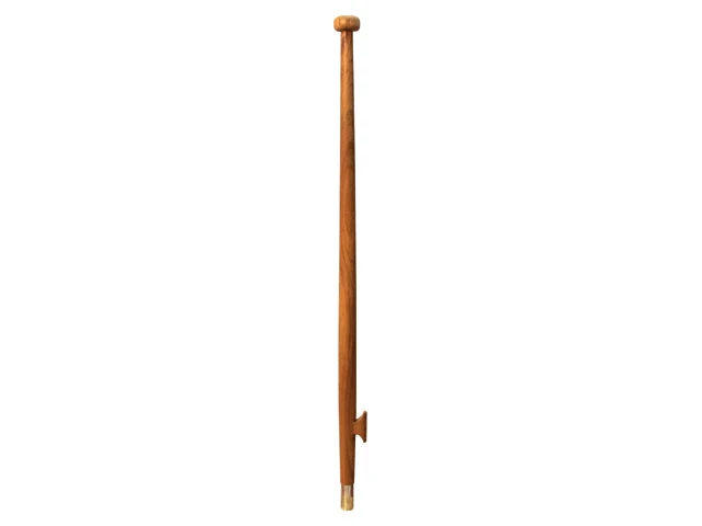 Eude, Teaktræsflagstang med Teak-klamp og Rustfrit Stålhus, 589081 – Størrelse: 125cm