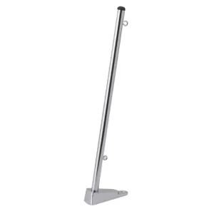 Talamex, Flagstang med Fod i Forkromet Messing, Kliksystem – Størrelse: 35cm