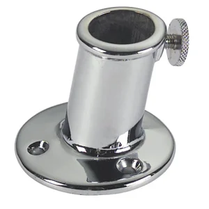 Talamex, Messingforkromet Flagstangsholder med Skrue, 1stk – Størrelse: 16mm