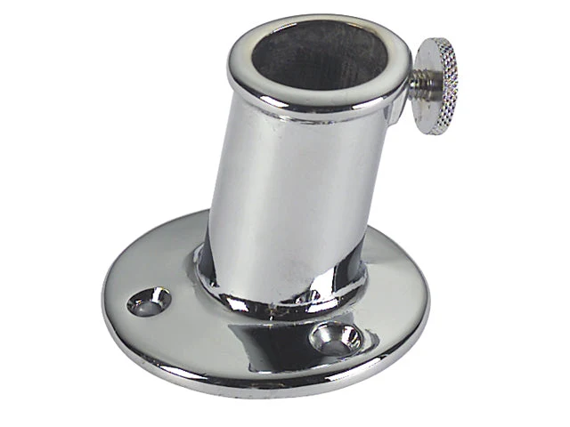 Talamex, Messingforkromet Flagstangsholder med Skrue, 1stk – Størrelse: 16mm