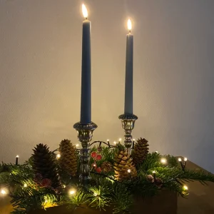 LED stagelys 2 stk. 24 cm - 3D flamme - sea