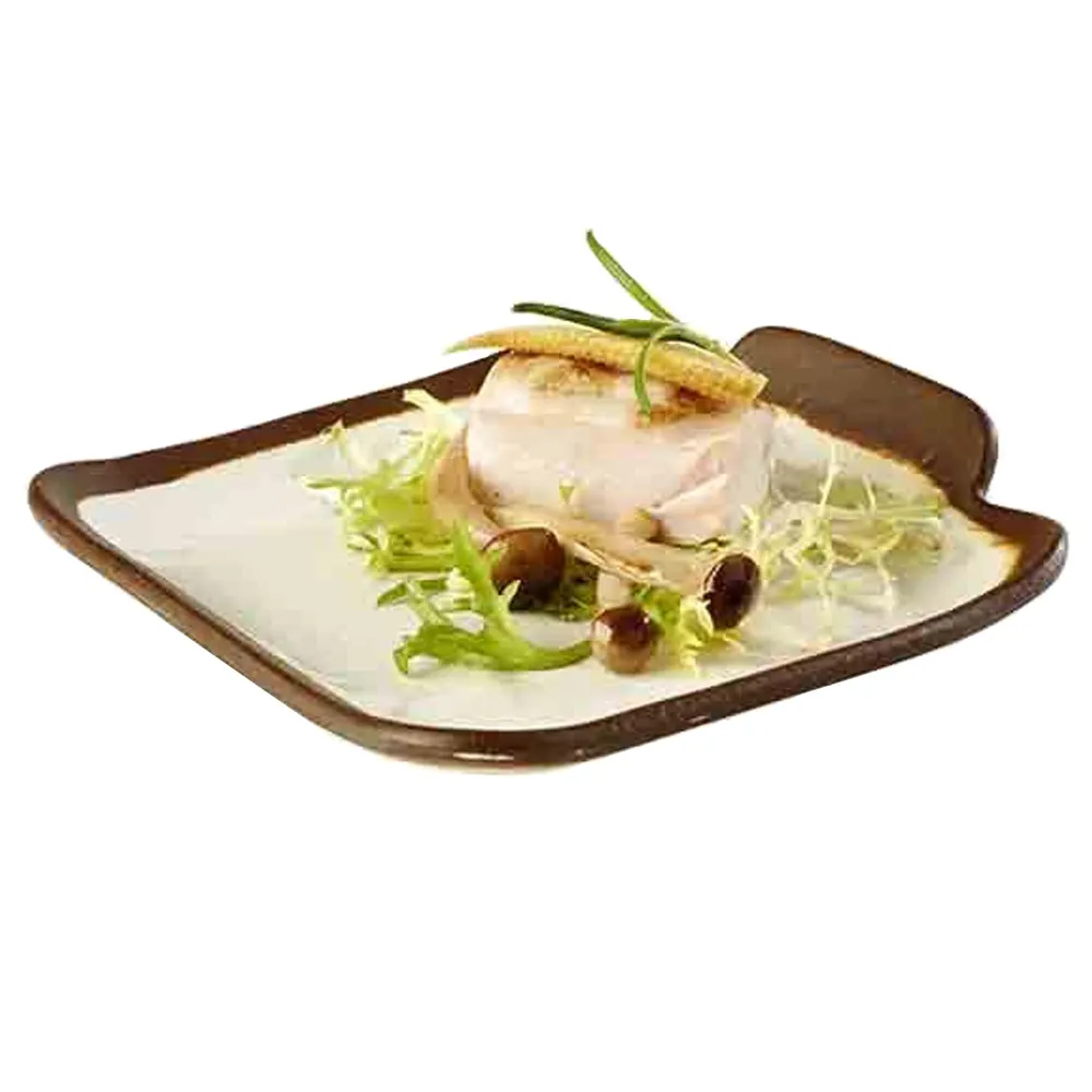 (6 stk.) Tallerken - CROCKER - Melamin - 140x130mm