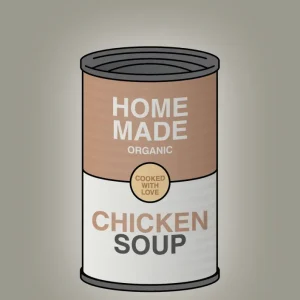 plakat: dåse med chicken soup - battleship aske 60