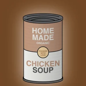 plakat: dåse med chicken soup - ebony brown 60
