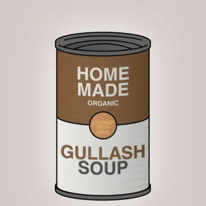 plakat: dåse med gullash soup - broken poler 60