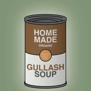 plakat: dåse med gullash soup - jade 60