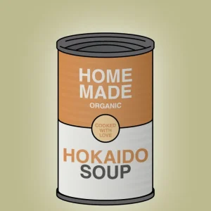 plakat: dåse med hokaido soup - back to nature 60