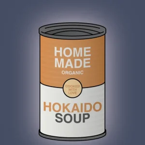 plakat: dåse med hokaido soup - petrol 60