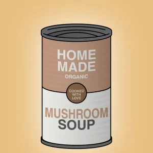 plakat: dåse med mushroom soup - charismatic 60
