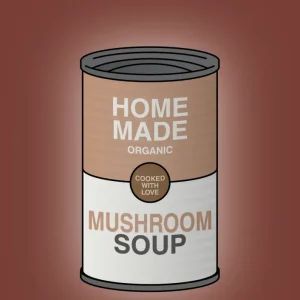 plakat: dåse med mushroom soup - cherry pepper 60