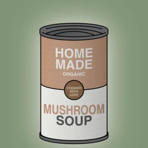 plakat: dåse med mushroom soup - jade 60