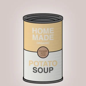 plakat: dåse med potato soup - broken poler 60