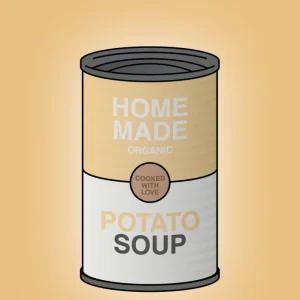 plakat: dåse med potato soup - charismatic 60