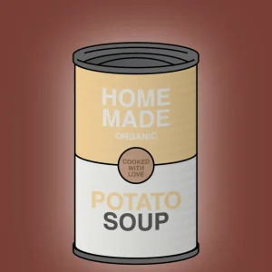 plakat: dåse med potato soup - cherry pepper 60