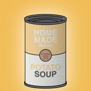 plakat: dåse med potato soup - honeycomb 60