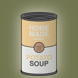 plakat: dåse med potato soup - secret meadow 60