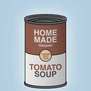 plakat: dåse med tomato soup - heavenly navy 60