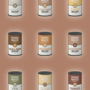 plakat: forskellige dåser med soup - cider spice 60