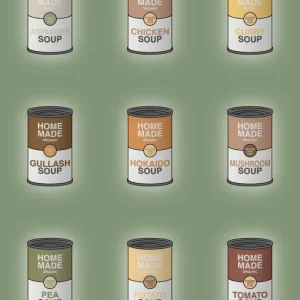 plakat: forskellige dåser med soup - jade 60