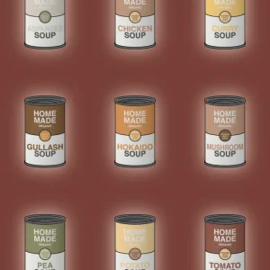 plakat: forskellige dåser med soup - ruby pepper 60
