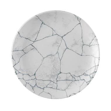 Tallerken Studio Prints Kintsugi Ø26cm Porcelæn krakeleret Hvid/Grå,12 stk/krt