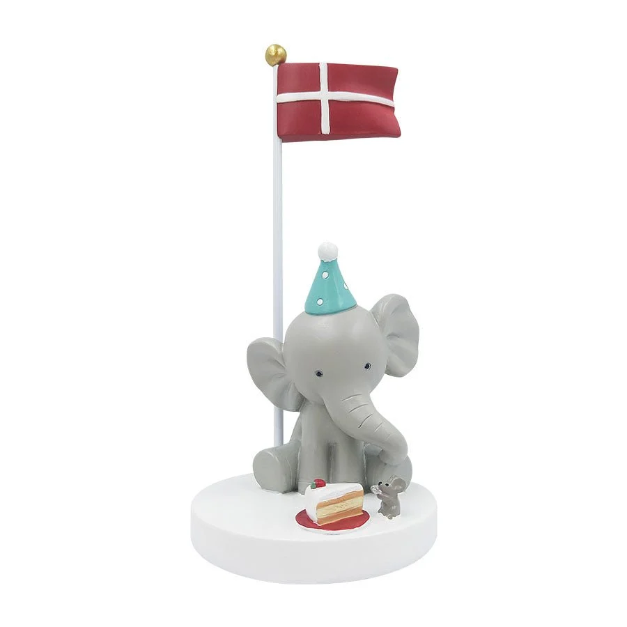 Kids Friis Bordflag, Elefant Med Mus Og Kage