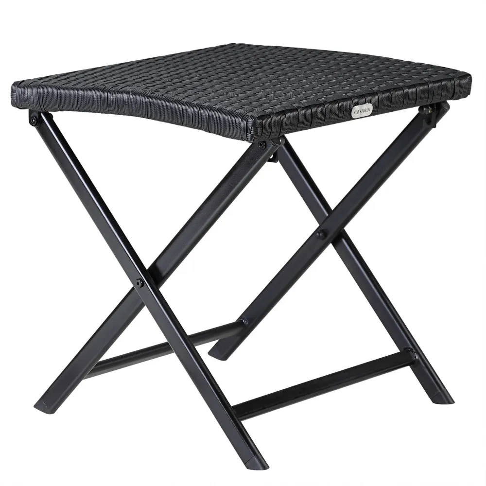Foldestol af polyrattan Rom 3i1 charcoal