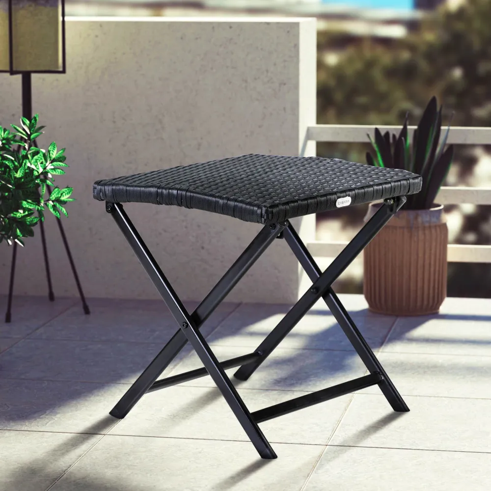 Foldestol af polyrattan Rom 3i1 charcoal
