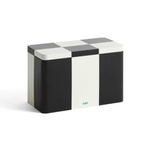 HAY Tin Container - Medium Black, White