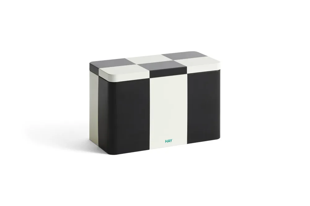 HAY Tin Container - Medium Black, White